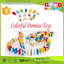 Großhandels-umweltfreundliches Hartholz-Material 107pcs / set Domino scherzt Spielwaren